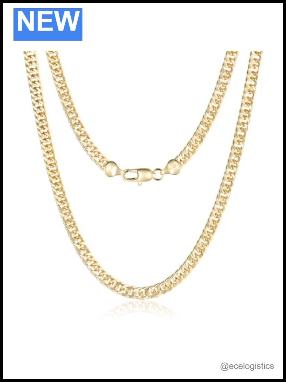 14k Gold Cuban Link Chain Necklace 6mm Lobster Clasp 24in Unisex